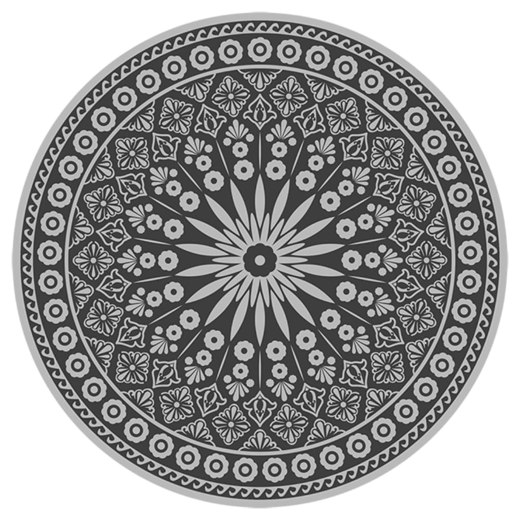 Tapis d'extérieur rond à motif 170cm